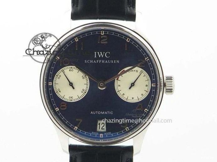 MIROTIME 0115 Portuguese IW371415 ZF 1:1 Best Edition RG Black dial On Brown Leather Strap A Modern 7286